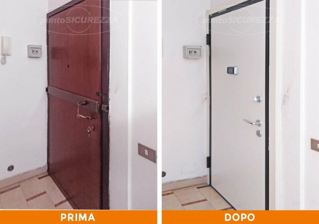 Installazione Porta blindata bicolore a Como