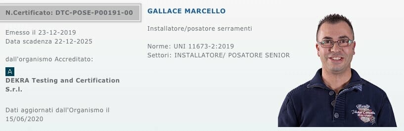 posatore certificato senior posatore certificato senior