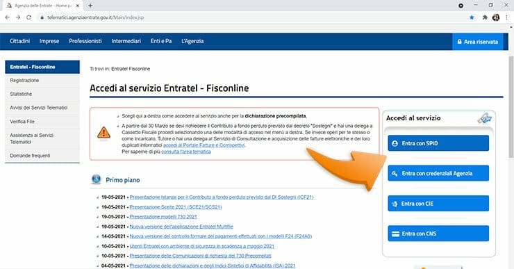 accesso-spid-agenzia-entrate