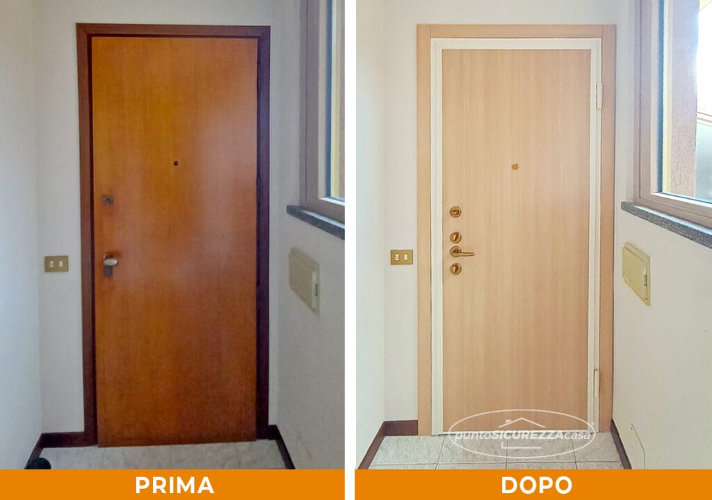 Installazione porta blindata a Sirone (LC)