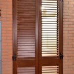 Persiana della portafinestra con lamelle aperte