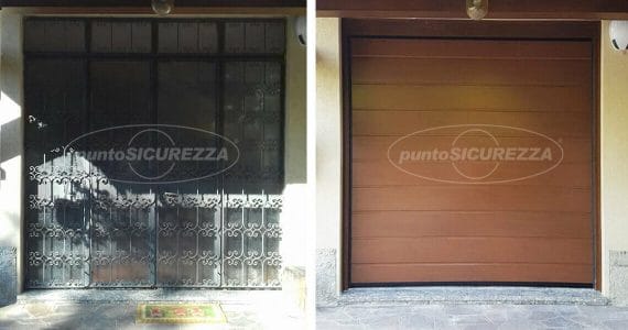Installazione porta blindata e portone sezionale box a Tavernerio (CO)