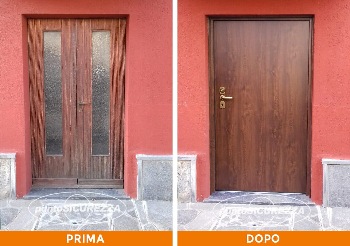 Installazione Porta blindata con vetro a Como