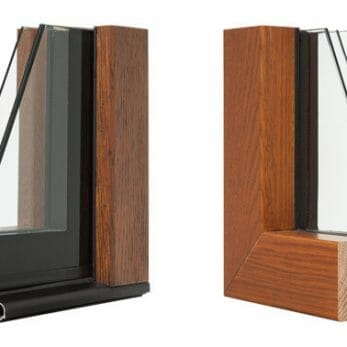 Spezzoni del serramento dall’esterno e dall’interno